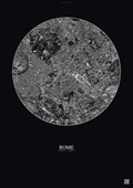 Affiche Rome – Poster vue satellite | Gravura – Fond foncé