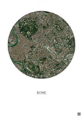 Affiche Rome – Poster vue satellite | Gravura – Fond clair