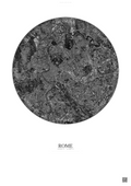 Affiche Rome – Poster vue satellite | Gravura – Fond clair