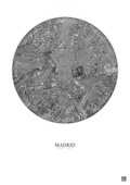 Affiche Madrid – Poster vue satellite | Gravura – Fond clair