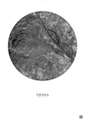 Affiche Vienna – Poster vue satellite | Gravura – Fond clair
