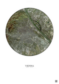 Affiche Vienna – Poster vue satellite | Gravura – Fond clair