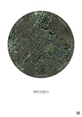Affiche Brussels – Poster vue satellite | Gravura – Fond clair