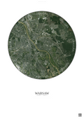 Affiche Warsaw – Poster vue satellite | Gravura – Fond clair