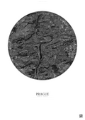 Affiche Prague – Poster vue satellite | Gravura – Fond clair