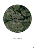 Affiche Stockholm – Poster vue satellite | Gravura – Fond clair