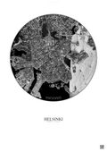Affiche Helsinki – Poster vue satellite | Gravura – Fond clair