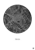 Affiche Tirana – Poster vue satellite | Gravura – Fond clair
