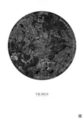 Affiche Vilnius – Poster vue satellite | Gravura – Fond clair
