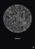 Affiche Chisinau – Poster vue satellite | Gravura – Fond foncé