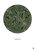Affiche Chisinau – Poster vue satellite | Gravura – Fond clair