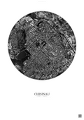 Affiche Chisinau – Poster vue satellite | Gravura – Fond clair