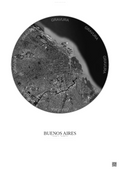 Affiche Buenos Aires – Poster vue satellite | Gravura – Fond clair