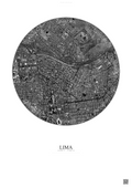 Affiche Lima – Poster vue satellite | Gravura – Fond clair