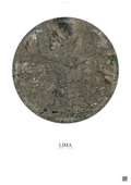 Affiche Lima – Poster vue satellite | Gravura – Fond clair