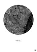 Affiche Bogota – Poster vue satellite | Gravura – Fond clair