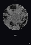 Affiche Quito – Poster vue satellite | Gravura – Fond foncé