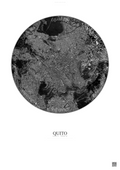 Affiche Quito – Poster vue satellite | Gravura – Fond clair