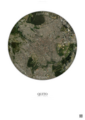 Affiche Quito – Poster vue satellite | Gravura – Fond clair