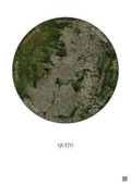 Affiche Quito – Poster vue satellite | Gravura – Fond clair