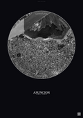 Affiche Asuncion – Poster vue satellite | Gravura – Fond foncé