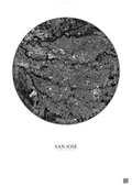 Affiche San Jose – Poster vue satellite | Gravura – Fond clair