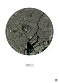 Affiche Tokyo – Poster vue satellite | Gravura – Fond clair