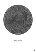 Affiche New Delhi – Poster vue satellite | Gravura – Fond clair