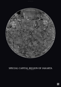 Affiche Special Capital Region Of Jakarta – Poster vue satellite | Gravura – Fond foncé
