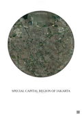 Affiche Special Capital Region Of Jakarta – Poster vue satellite | Gravura – Fond clair