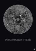 Affiche Special Capital Region Of Jakarta – Poster vue satellite | Gravura – Fond foncé