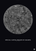 Affiche Special Capital Region Of Jakarta – Poster vue satellite | Gravura – Fond foncé
