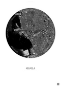 Affiche Manila – Poster vue satellite | Gravura – Fond clair
