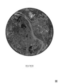 Affiche Ha Noi – Poster vue satellite | Gravura – Fond clair