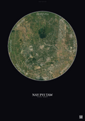 Affiche Nay Pyi Taw – Poster vue satellite | Gravura – Fond foncé