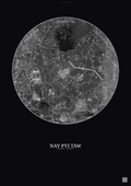 Affiche Nay Pyi Taw – Poster vue satellite | Gravura – Fond foncé