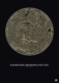 Affiche Kathmandu Metropolitan City – Poster vue satellite | Gravura – Fond foncé