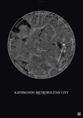 Affiche Kathmandu Metropolitan City – Poster vue satellite | Gravura – Fond foncé