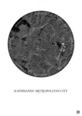 Affiche Kathmandu Metropolitan City – Poster vue satellite | Gravura – Fond clair