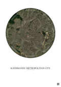 Affiche Kathmandu Metropolitan City – Poster vue satellite | Gravura – Fond clair