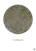 Affiche Ulaanbaatar – Poster vue satellite | Gravura – Fond clair