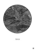 Affiche Tbilisi – Poster vue satellite | Gravura – Fond clair