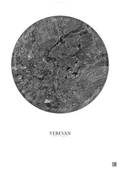 Affiche Yerevan – Poster vue satellite | Gravura – Fond clair