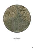 Affiche Dushanbe – Poster vue satellite | Gravura – Fond clair