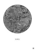 Affiche Kabul – Poster vue satellite | Gravura – Fond clair