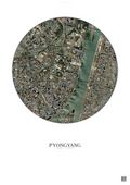 Affiche P Yongyang – Poster vue satellite | Gravura – Fond clair