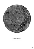 Affiche Addis Ababa – Poster vue satellite | Gravura – Fond clair