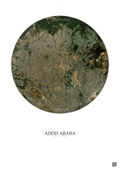 Affiche Addis Ababa – Poster vue satellite | Gravura – Fond clair