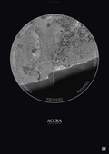 Affiche Accra – Poster vue satellite | Gravura – Fond foncé