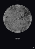 Affiche Abuja – Poster vue satellite | Gravura – Fond foncé